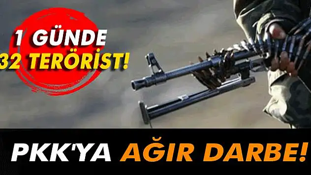 1 günde tam 32 terörist!