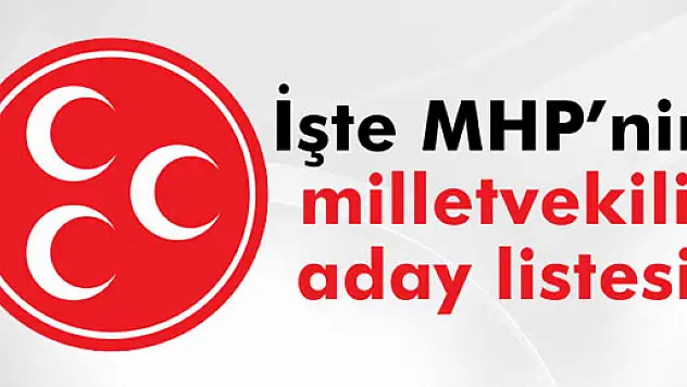 MHP aday listesini açıkladı