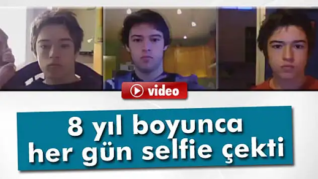 8 yıl boyunca her gün selfie çekti