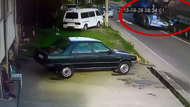 Korkunç kaza güvenlik kamerasında