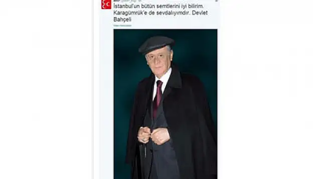 Bahçeli'den kasketli gönderme