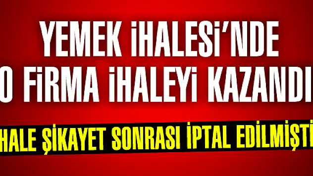 Pastel Yemek fabrikası haklı çıktı:Yemek İhalesi YÖREM'in...