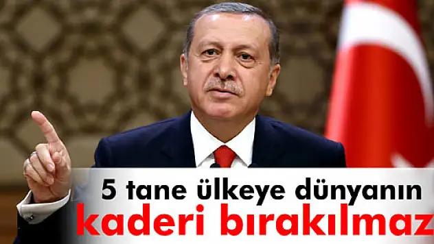 Erdoğan: '5 tane ülkeye dünyanın kaderi bırakılmaz'