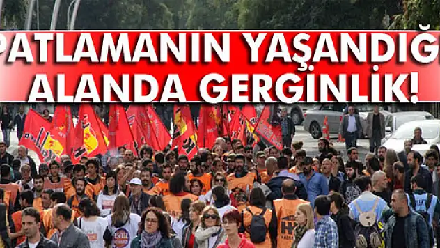 Patlamanın yaşandığı alanda gerginlik