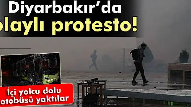 Diyarbakır'da terör protestosunda olaylar çıktı
