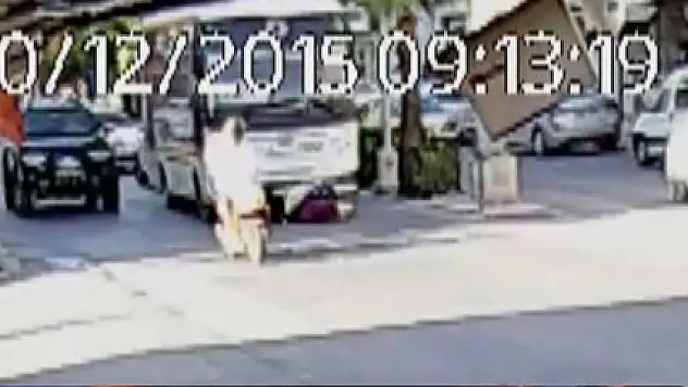 Feci kaza güvenlik kamerasında