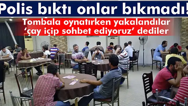 Tombala oynatırken yakalandılar, 'çay içip sohbet ediyoruz' dediler