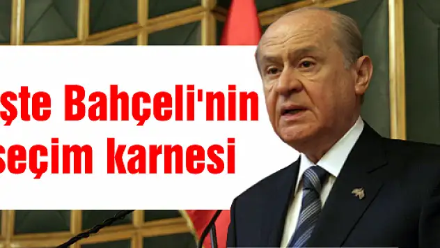 İşte Bahçeli'nin seçim karnesi