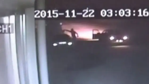 Araç kundaklama kamerada