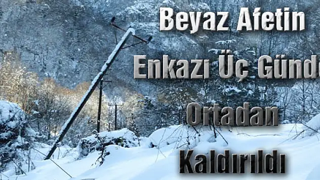 Beyaz Afetin Enkazı Üç Günde Ortadan Kaldırıldı