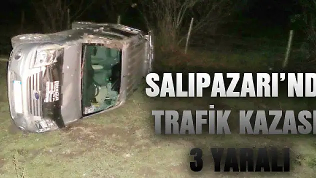 SALIPAZARI'NDA TRAFİK KAZASI: 3 YARALI