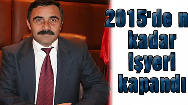 2015'de ne kadar işyeri kapandı?