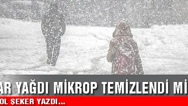 Kar yağdı, mikrop temizlendi mi?