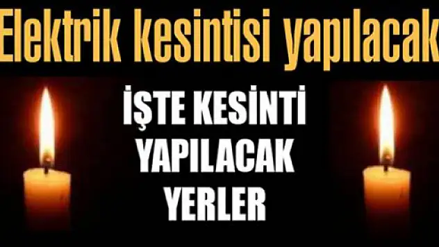 Samsun İlinde programlı elektrik kesintisi bildirimi