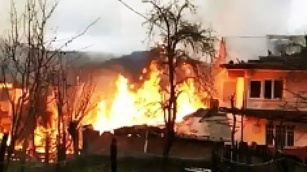 İki ev böyle yandı