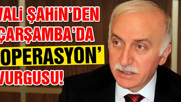 Çarşamba'da 'Uyuşturucu Operasyonu' Vurgusu