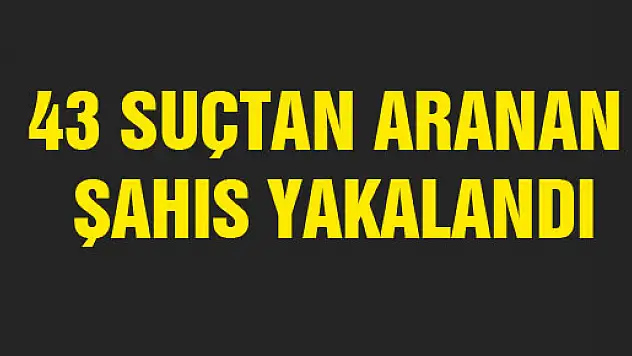 43 SUÇTAN ARANAN ŞAHIS YAKALANDI