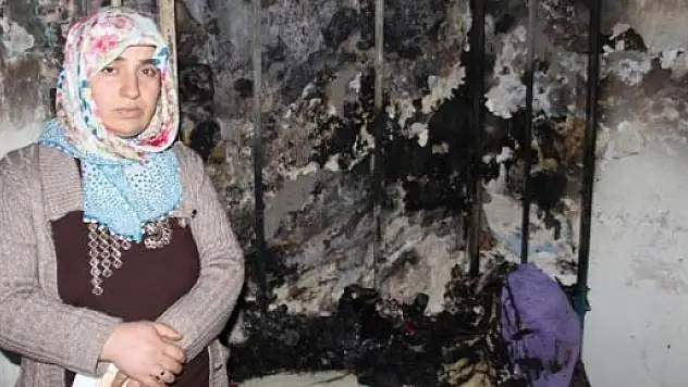 Evinin yandığını ev sahibine bile söyleyemedi
