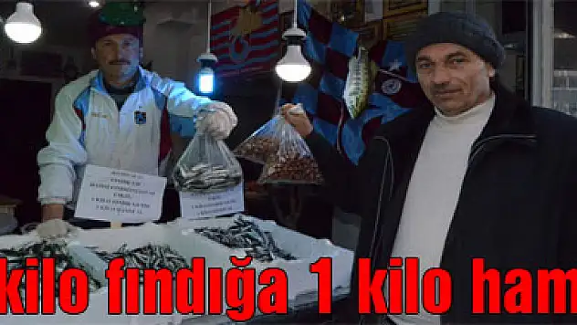 1 kilo fındığa 1 kilo hamsi