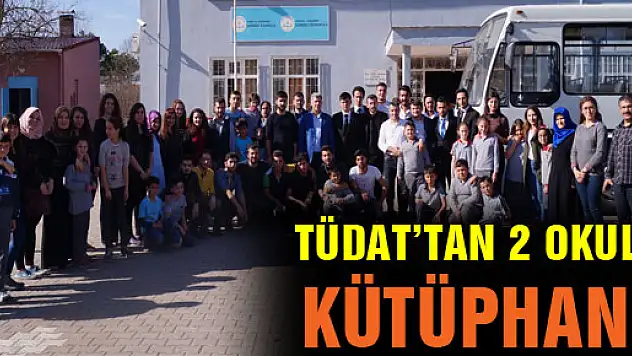 TÜDAT'tan 2 Okula Kütüphane