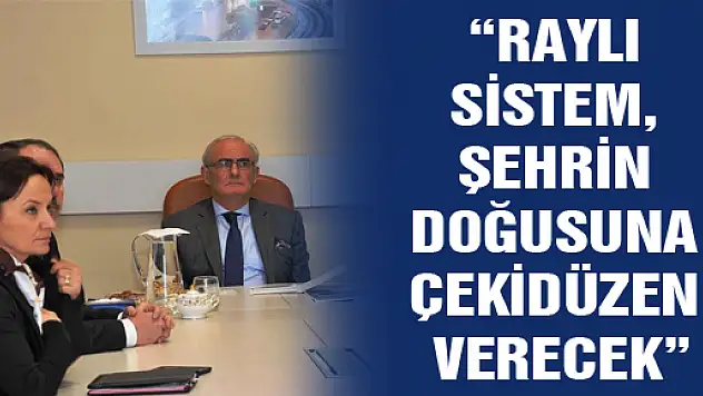 BAŞKAN YILMAZ: 'RAYLI SİSTEM, ŞEHRİN DOĞUSUNA ÇEKİDÜZEN VERECEK'
