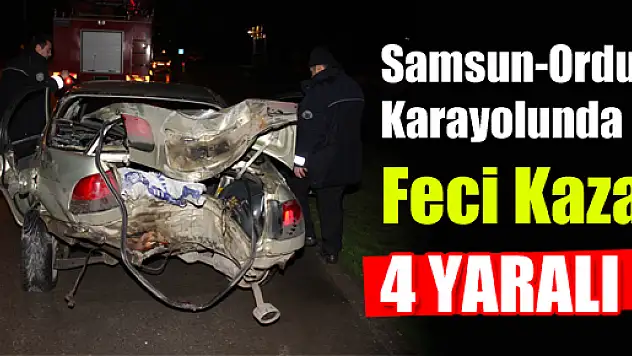 Samsun'da Trafik Kazası: 4 Yaralı