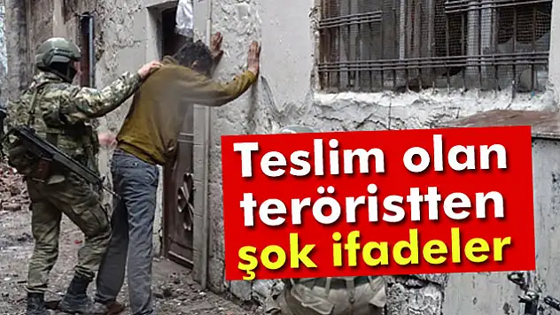 Teslim olan teröristten şok ifadeler