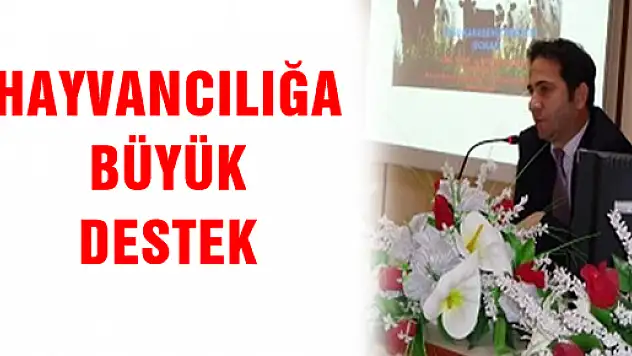 HAYVANCILIĞA BÜYÜK DESTEK