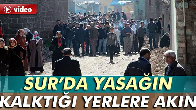 Sur'da yasağın kalktığı mahalle ve sokaklara vatandaşlar akın etti