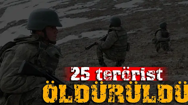 25 terörist öldürüldü