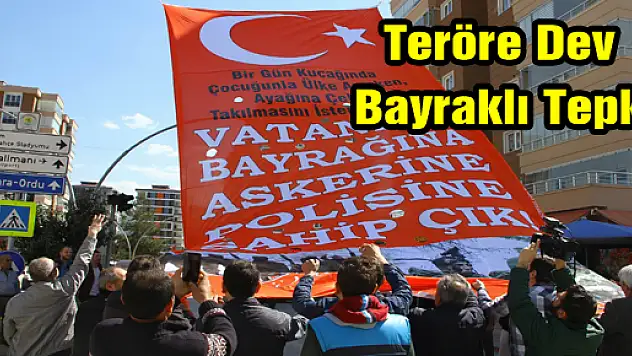 Teröre Dev Bayraklı Tepki