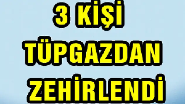 3 KİŞİ TÜPGAZDAN ZEHİRLENDİ