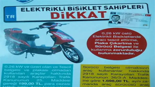 Emniyetten 'Elektrikli Bisiklet' Uyarısı