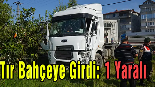 Tır Bahçeye Girdi: 1 Yaralı
