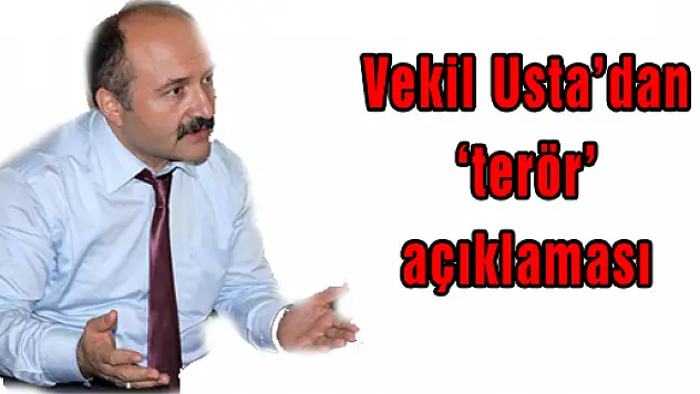 Vekil Usta'dan 'terör' açıklaması