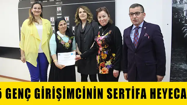 25 GENÇ GİRİŞİMCİNİN SERTİFA HEYECANI