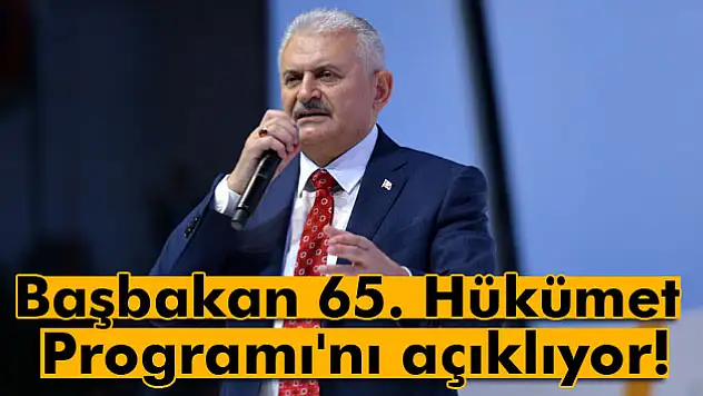 Başbakan Yıldırım Hükümet programını açıklıyor