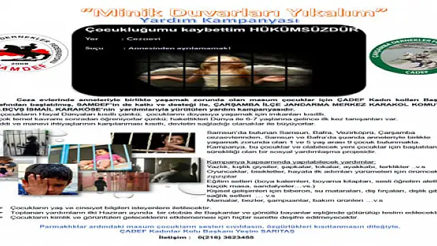 MİNİK DUVARLARI YIKALIM' YARDIM KAMPANYASI 