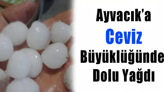 Ayvacık'a Ceviz Büyüklüğünde Dolu Yağdı