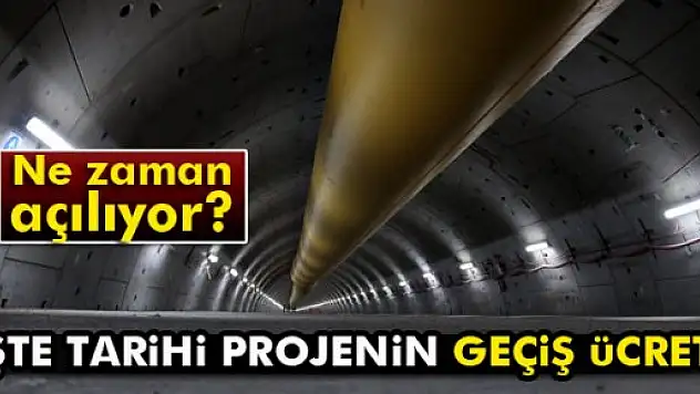 Avrasya Tüneli'nin geçiş ücreti belli oldu