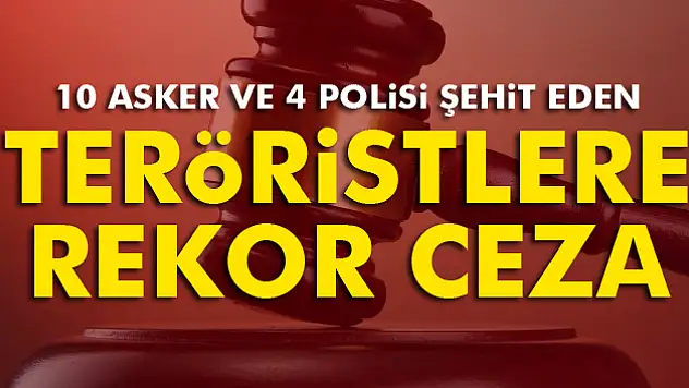 PKK'lı teröristlere rekor ceza