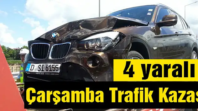 Çarşamba Trafik Kazası: 4 yaralı