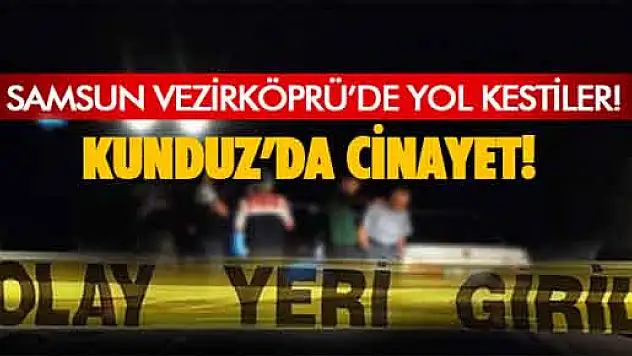  Samsun Vezirköprü ilçesi Kunduz yolu mevkiinde yol kesilip vahşice cinayet işlendi.  