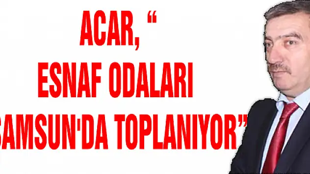ODALAR VE ESNAFLAR SAMSUN'DA TOPLANIYOR