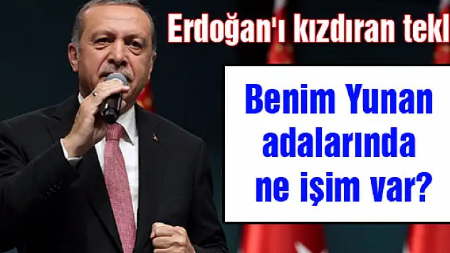 Cumhurbaşkanı Erdoğan'ı kızdıran teklif: Benim Yunan adalarında ne işim var?