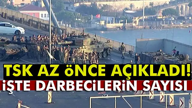 TSK darbecilerin sayısını açıkladı