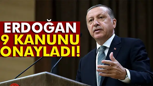 Cumhurbaşkanı Erdoğan 9 kanunu onayladı