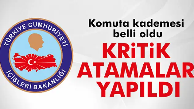 İçişleri Bakanlığı, Jandarma Genel Komutanlığı'ndaki atamaları açıkladı