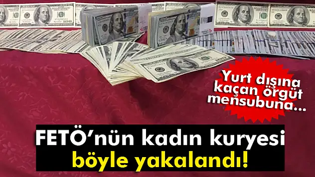 FETÖ'nün kadın kuryesi 100 bin dolar ile yakalandı