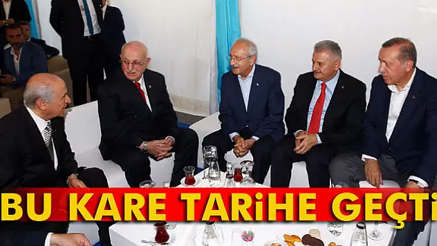 Erdoğan, miting öncesi liderler ile sohbet etti